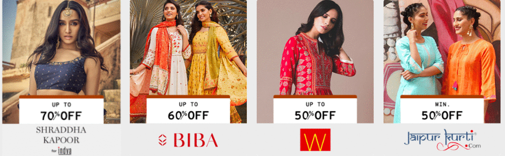 Best offers on ethenic wear, fashion trensds, Shoes, wallets and belts